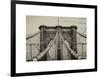 Brooklyn Bridge View-Philippe Hugonnard-Framed Art Print