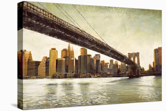 Brooklyn Bridge View-Matthew Daniels-Stretched Canvas
