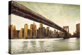 Brooklyn Bridge View-Matthew Daniels-Stretched Canvas