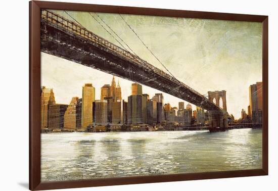 Brooklyn Bridge View-Matthew Daniels-Framed Art Print