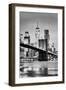 Brooklyn Bridge with 1 World Trade Centre in the background. New York City-Ed Hasler-Framed Photographic Print