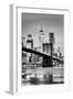 Brooklyn Bridge with 1 World Trade Centre in the background. New York City-Ed Hasler-Framed Photographic Print