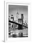 Brooklyn Bridge with 1 World Trade Centre in the background. New York City-Ed Hasler-Framed Photographic Print