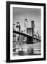 Brooklyn Bridge with 1 World Trade Centre in the background. New York City-Ed Hasler-Framed Photographic Print