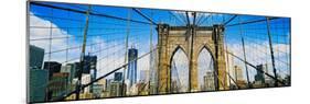 Brooklyn Bridge with Freedom Tower, New York City, New York State, USA-null-Mounted Photographic Print