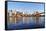 Brooklyn Bridge with Lower Manhattan Skyline Panorama in the Morning with Cloud and River Reflectio-Songquan Deng-Framed Stretched Canvas