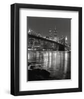 Brooklyn Bridge with World Trade Center-Christopher Bliss-Framed Giclee Print