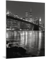 Brooklyn Bridge with World Trade Center-Christopher Bliss-Mounted Giclee Print