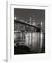 Brooklyn Bridge with World Trade Center-Chris Bliss-Framed Art Print