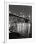 Brooklyn Bridge with World Trade Center-Chris Bliss-Framed Art Print