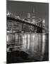 Brooklyn Bridge with World Trade Center-Chris Bliss-Mounted Art Print