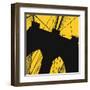 Brooklyn Bridge (yellow)-Erin Clark-Framed Art Print