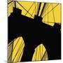 Brooklyn Bridge (yellow)-Erin Clark-Mounted Giclee Print
