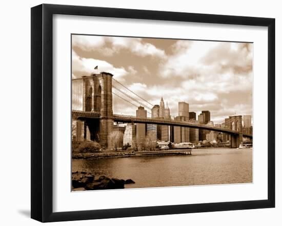 Brooklyn Bridge-Igor Maloratsky-Framed Art Print