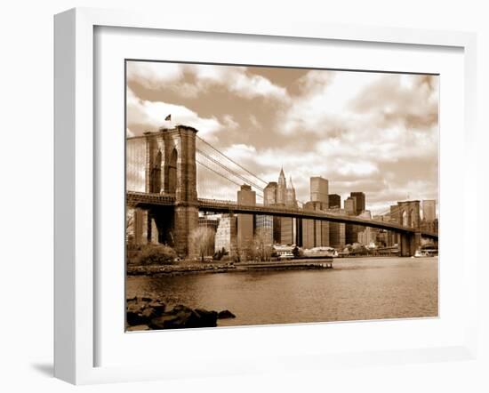 Brooklyn Bridge-Igor Maloratsky-Framed Art Print