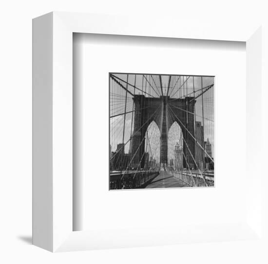 Brooklyn Bridge-Walter Gritsik-Framed Art Print