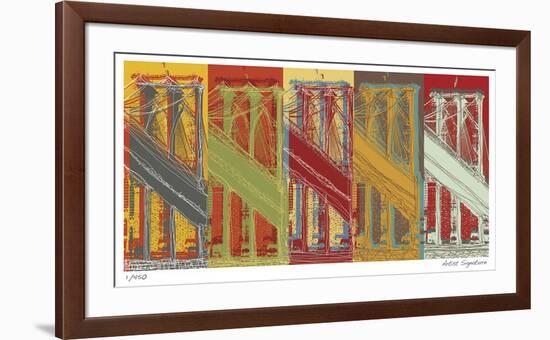 Brooklyn Bridge-Mj Lew-Framed Giclee Print