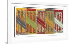 Brooklyn Bridge-Mj Lew-Framed Giclee Print