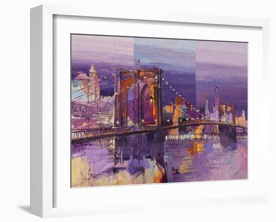 Brooklyn Bridge-Luigi Florio-Framed Art Print