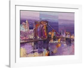 Brooklyn Bridge-Luigi Florio-Framed Art Print