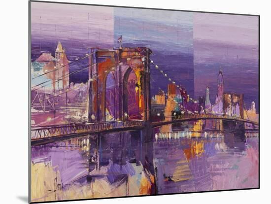 Brooklyn Bridge-Luigi Florio-Mounted Art Print