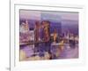 Brooklyn Bridge-Luigi Florio-Framed Art Print