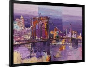 Brooklyn Bridge-Luigi Florio-Framed Art Print