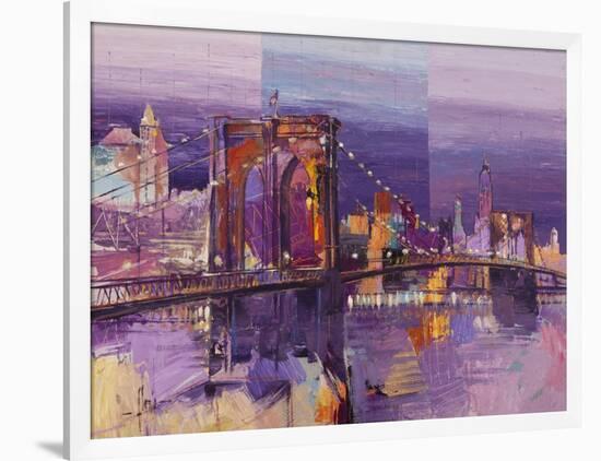 Brooklyn Bridge-Luigi Florio-Framed Art Print