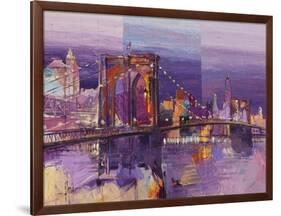 Brooklyn Bridge-Luigi Florio-Framed Art Print