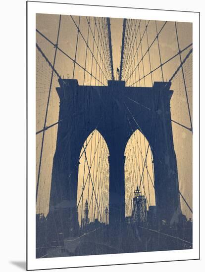 Brooklyn Bridge-NaxArt-Mounted Print