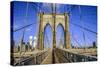 Brooklyn Bridge-Jorg Hackemann-Stretched Canvas