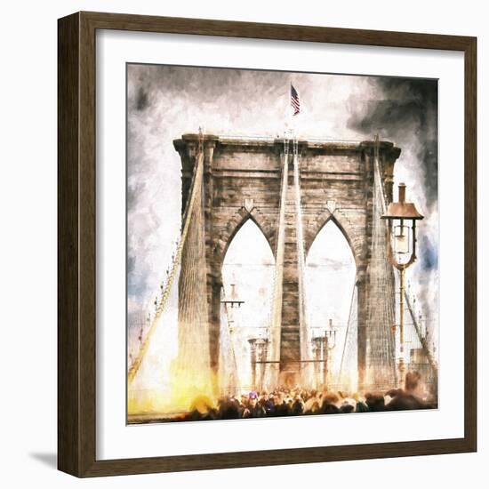 Brooklyn Bridge-Philippe Hugonnard-Framed Giclee Print