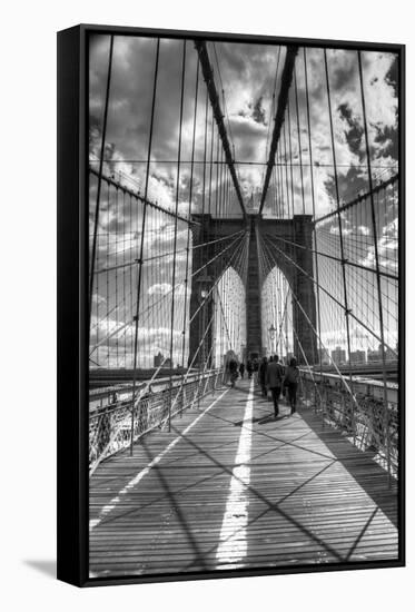 Brooklyn Bridge-Chris Bliss-Framed Stretched Canvas