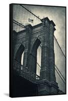 Brooklyn Bridge-Larry Nicosia-Framed Stretched Canvas