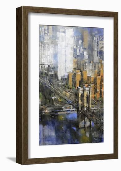 Brooklyn Bridge-Mark Lague-Framed Art Print