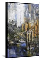 Brooklyn Bridge-Mark Lague-Framed Stretched Canvas