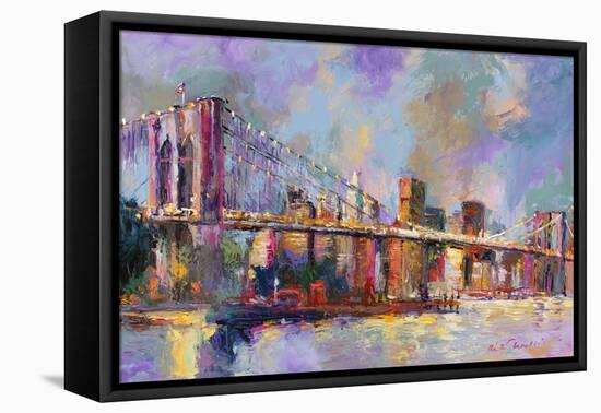 Brooklyn Bridge-Richard Wallich-Framed Stretched Canvas