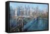 Brooklyn Bridge-Mark Lague-Framed Stretched Canvas