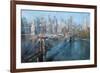 Brooklyn Bridge-Mark Lague-Framed Art Print