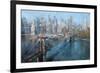 Brooklyn Bridge-Mark Lague-Framed Art Print