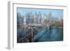 Brooklyn Bridge-Mark Lague-Framed Premium Giclee Print