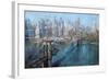 Brooklyn Bridge-Mark Lague-Framed Art Print