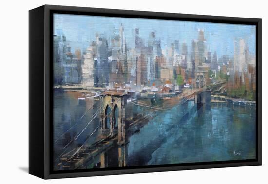 Brooklyn Bridge-Mark Lague-Framed Stretched Canvas