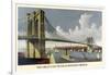 Brooklyn Bridge-Currier & Ives-Framed Art Print