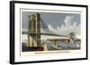 Brooklyn Bridge-Currier & Ives-Framed Art Print