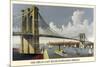 Brooklyn Bridge-Currier & Ives-Mounted Art Print