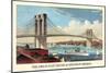 Brooklyn Bridge-null-Mounted Premium Giclee Print