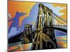 Brooklyn Bridge-David Chestnutt-Mounted Giclee Print