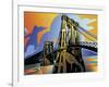 Brooklyn Bridge-David Chestnutt-Framed Giclee Print