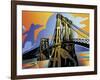 Brooklyn Bridge-David Chestnutt-Framed Giclee Print